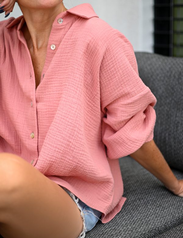 Musselin Hemd Cancuna Corta Amelia